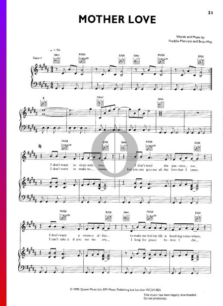 Mother Love Sheet Music