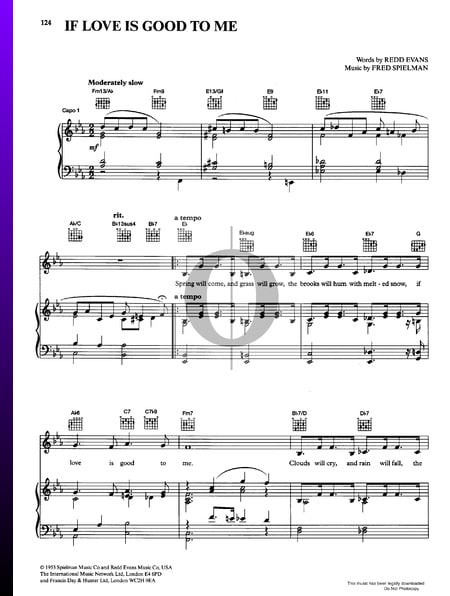If Love Is Good To Me Musik-Noten