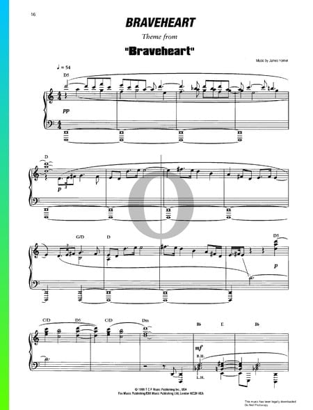Braveheart Sheet Music