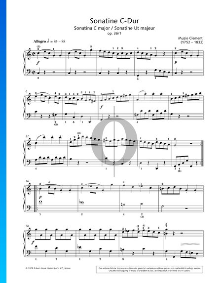 Sonatine in C Major, Op. 36 No. 1
