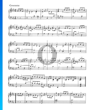 Suite c-Moll, HWV 445: 3. Courante Musik-Noten
