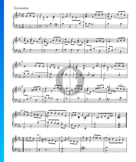Suite c-Moll, HWV 445: 3. Courante Musik-Noten