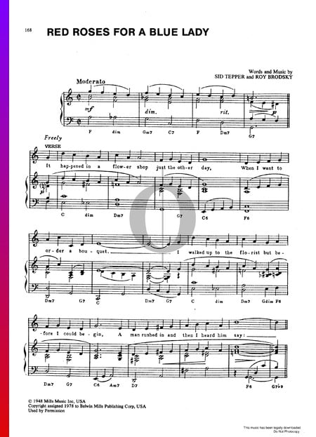 Red Roses For A Blue Lady Musik-Noten