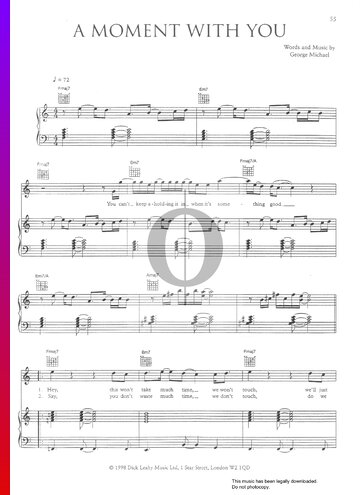 A Moment With You Partitura