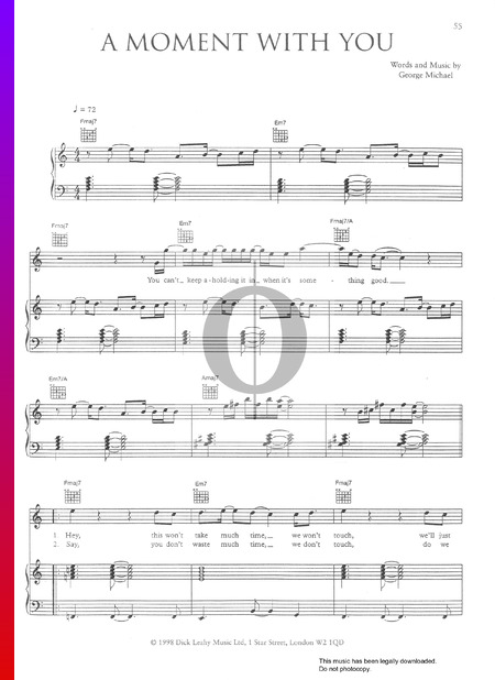A Moment With You Musik-Noten