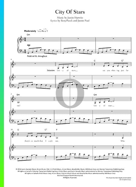 City Of Stars Sheet Music
