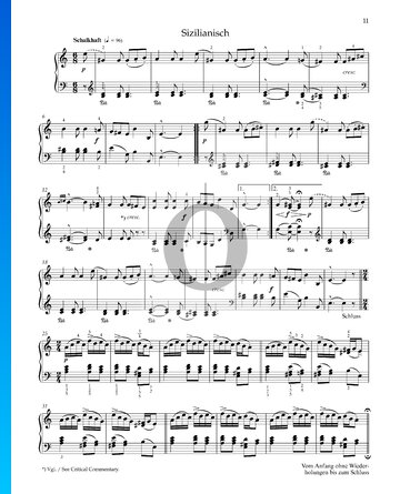 Sizilianisch, Op. 68 Nr. 11 Musik-Noten