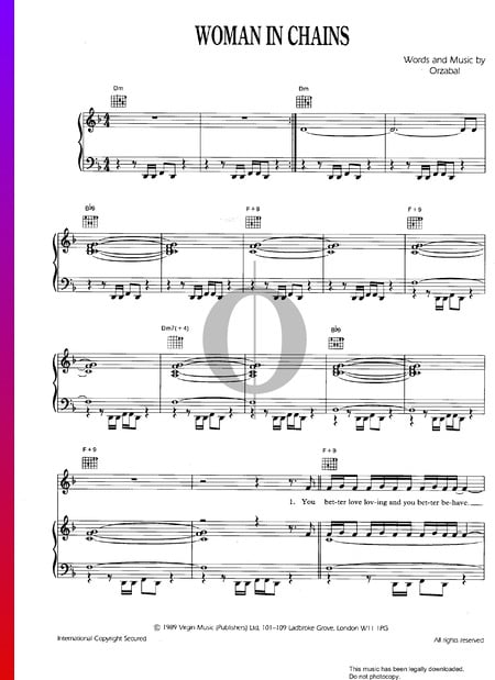 Woman In Chains Musik-Noten