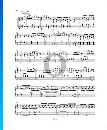Sonata en fa mayor n.º 2, Op. 53 P. XII: 42: 3. Rondó Partitura