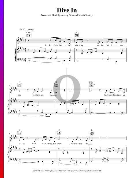 Dive In Musik-Noten