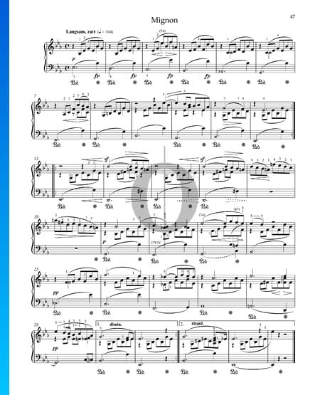 Mignon, Op. 68. No. 35 Sheet Music