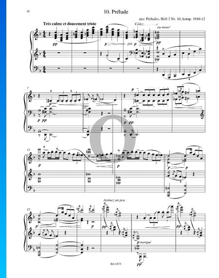 Prélude, Heft 2 Nr. 10 Musik-Noten