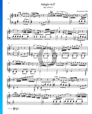 Adagio in F Major, Hob. XVII: 9 Sheet Music