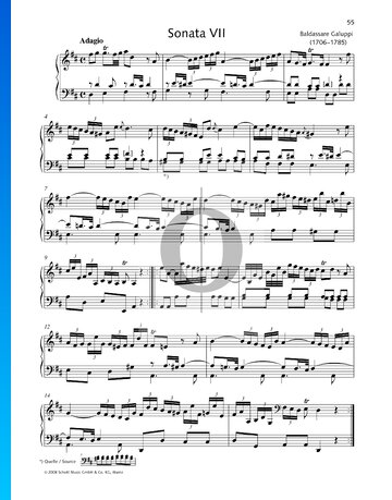 Sonata in D Major, No.7 Spartito