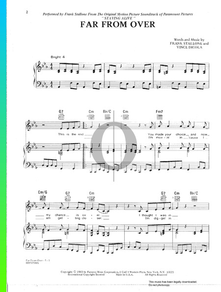 Far From Over Musik-Noten