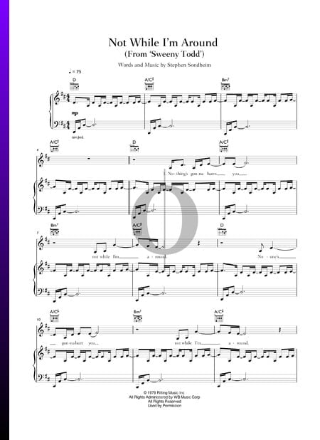 Not While I'm Around Sheet Music