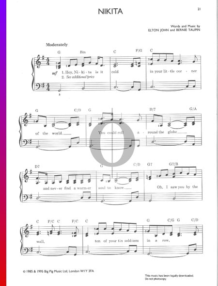 Nikita Sheet Music