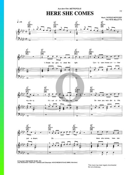 Here She Comes Partitura