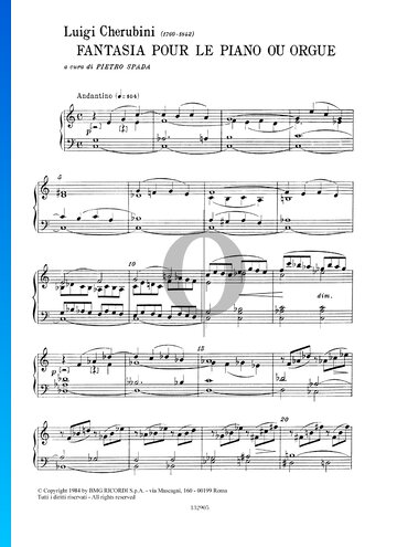 Fantasia Pour Le Piano Ou Orgue Musik-Noten