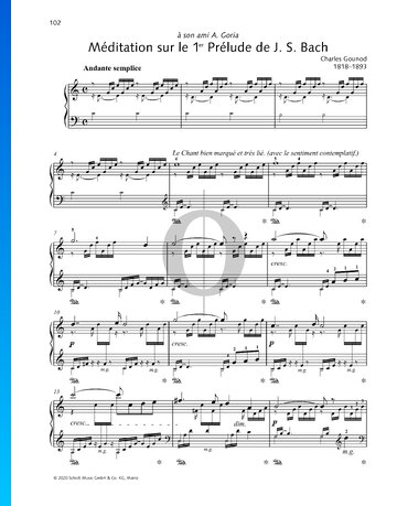 Méditation sur le 1er Prélude de J. S. Bach Spartito