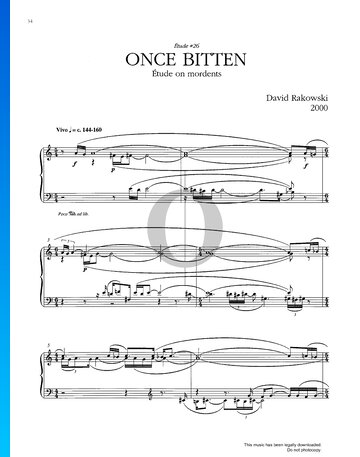 Études Book III: Once Bitten Partitura