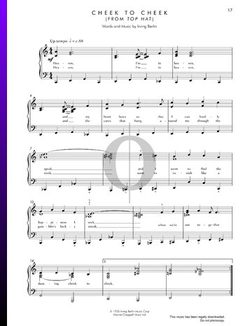 Cheek To Cheek Sheet Music