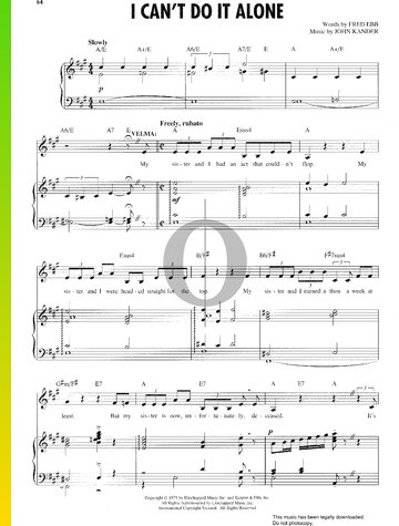 I Can't Do It Alone Sheet Music