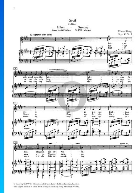 Greeting, Op. 48 No. 1 (Gruß)