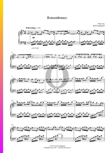 Remembrance (Jacob's Piano) Sheet Music