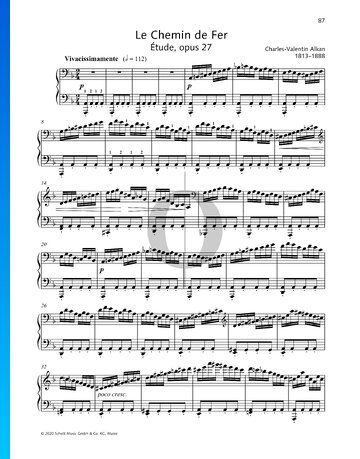 Étude, Op. 27: Le Chemin de Fer Sheet Music