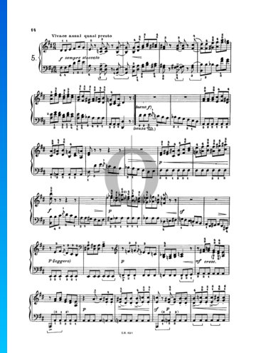 24 Preludes, Op. 37: No. 5 Vivace assai quasi presto Spartito