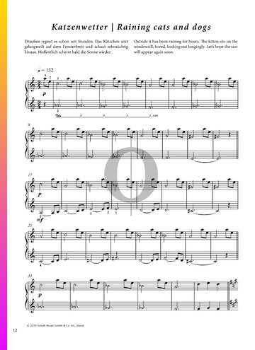 Raining cats and dogs Sheet Music