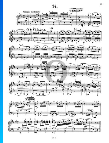 Sonata in D Major, Hob XVI: 14 Partitura