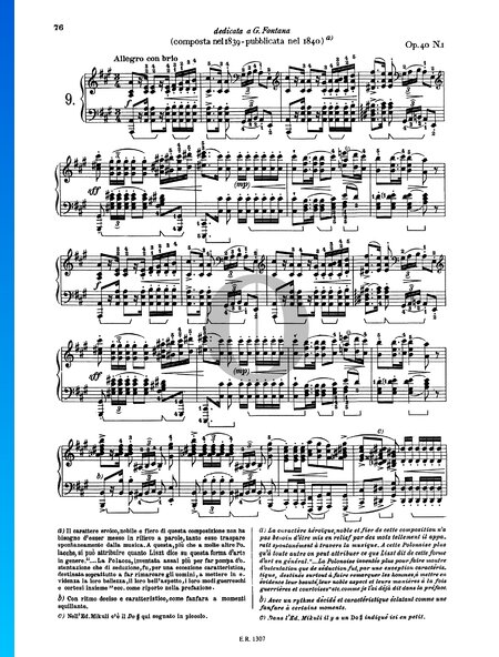 Polonaise en La Majeur, Op. 40 No. 1