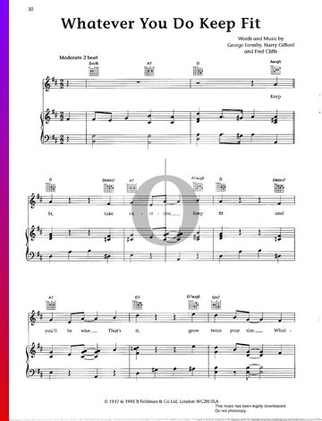 Whatever You Do Keep Fit Sheet Music