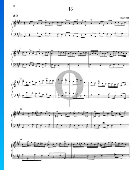 Air A Major, HWV 468 Sheet Music