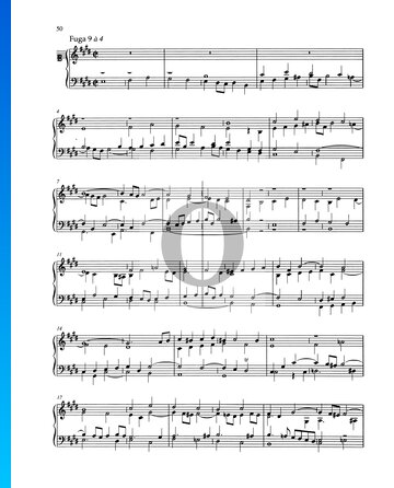 Partition Fugue en Mi Majeur, BWV 878