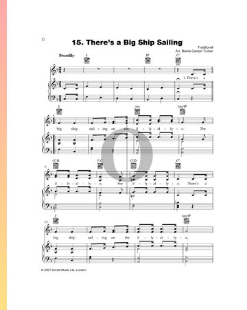 There’s a Big Ship Sailing Musik-Noten