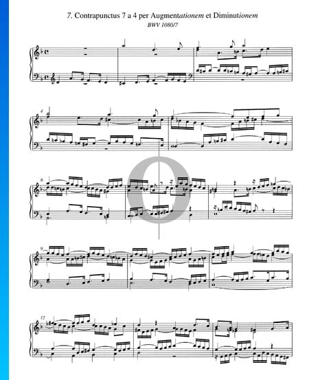 Contrapunctus 7, BWV 1080/7 Sheet Music