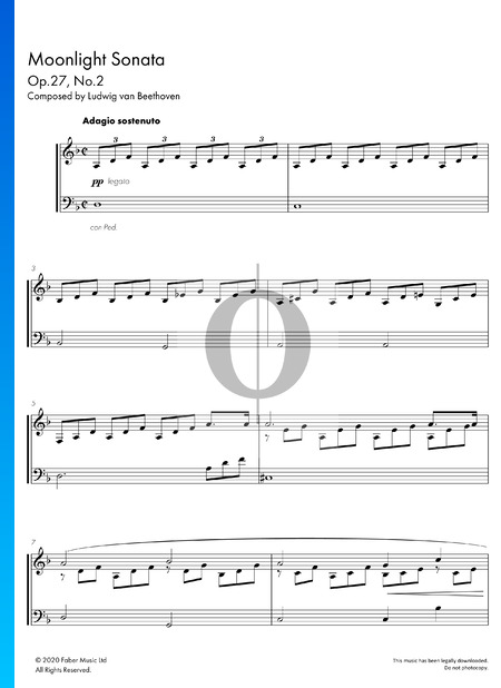 Sonate au Clair de lune (Sonata quasi una Fantasia), Op. 27 No. 2: No. 1 Adagio