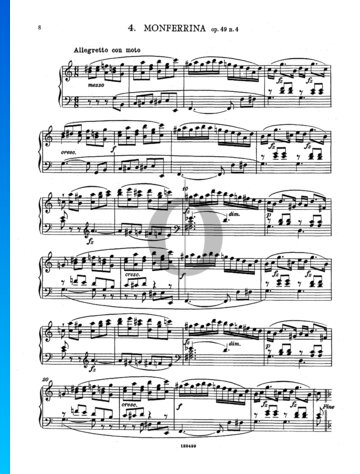 Monferrina in D Minor, Op. 49 No. 4 Sheet Music