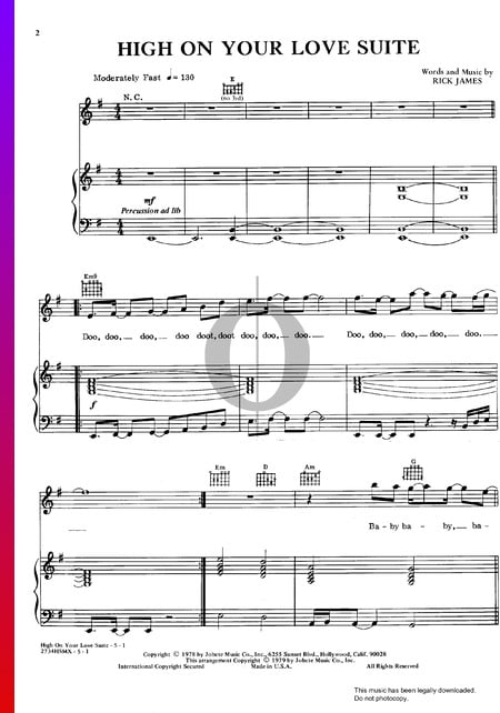 High On Your Love Suite Musik-Noten