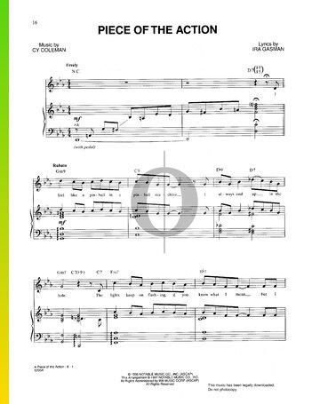 Piece Of The Action Partitura