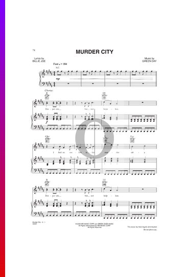 Murder City Sheet Music