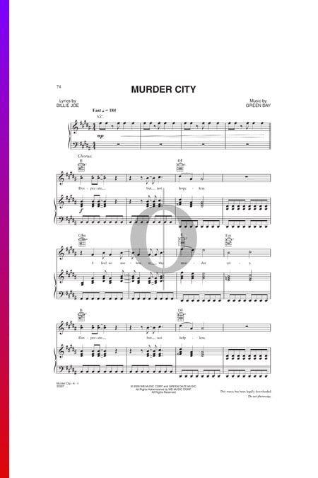 Murder City Musik-Noten