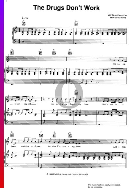 The Drugs Don't Work Sheet Music