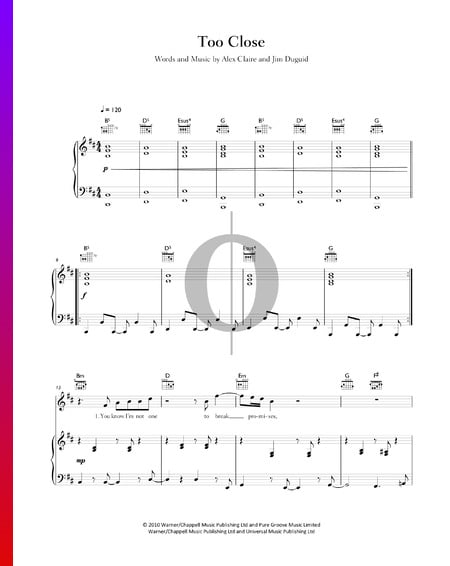 Too Close Sheet Music