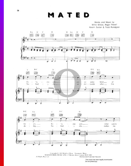 Mated Musik-Noten