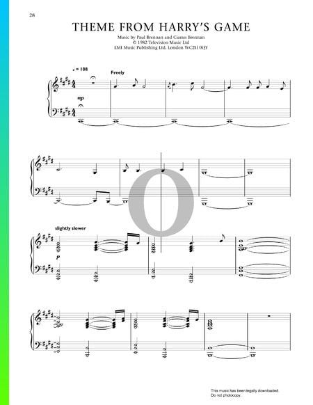 Theme from Harry's Game Musik-Noten