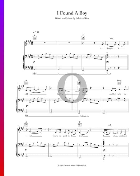 I Found A Boy Sheet Music